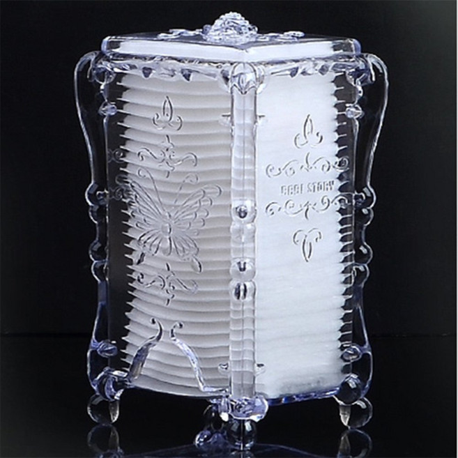 특가생활마켓 클래식 투명 화장솜 케이스 화장솜보관함