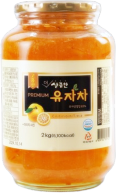 한성 더상큼한 유자차, 6개, 2kg, 1개입