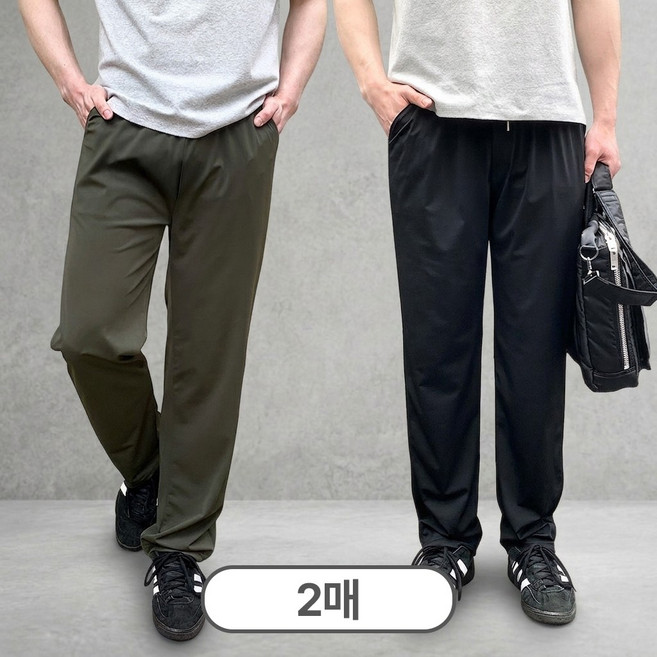 MANSFIT 1+1 남성 냉감바지 쿨스판 데일리 팬츠