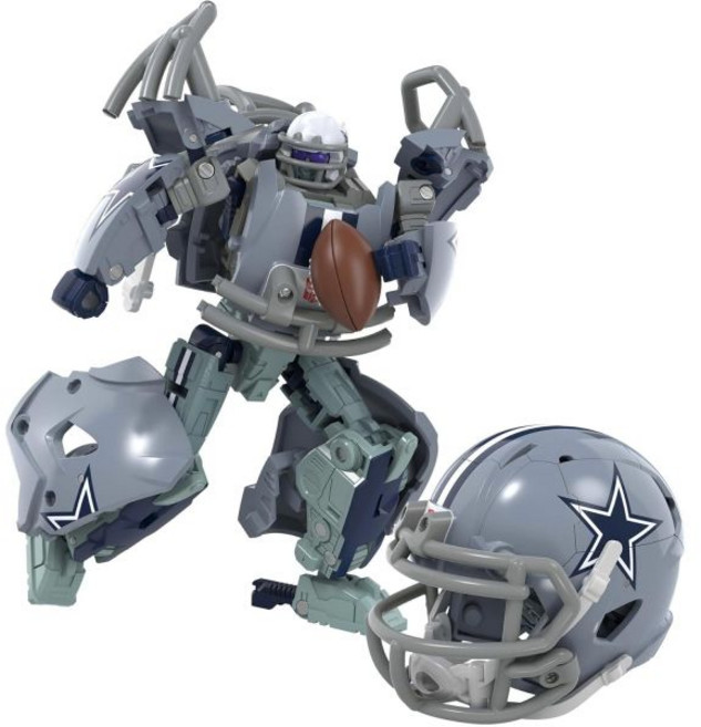 트랜스포머 NFL 캔자스시티 치프스 KC59 로봇에서 헬멧으로 5.5인치 액션 피규어 변경 8세용 축구 장난감 출시, Dallas Cowboys