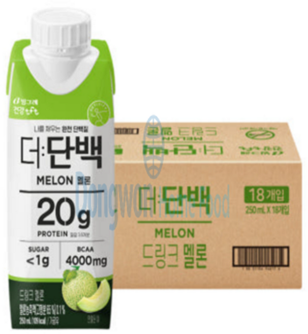 빙그레 더 단백 드링크 멜론, 1개, 250ml