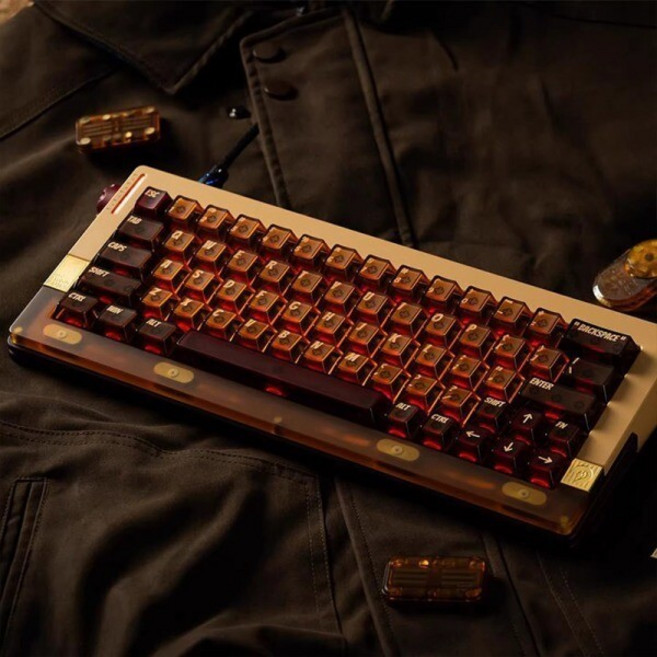 AngryMiao Retro63RT 유선 마그네틱축 게이밍 기계식 키보드 63키 알루미늄 유선8K 탄소섬유보강판TTC만자왕축, 블랙