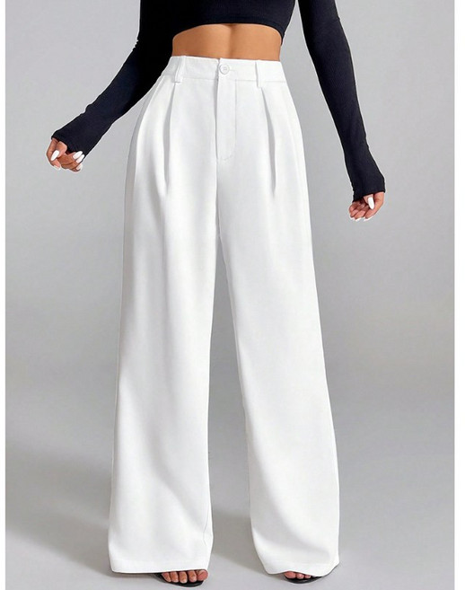 쁘띠꼬모 여성 와이드 팬츠 하이웨스트 롱 슬랙스 오피스룩 데일리 GX1011104