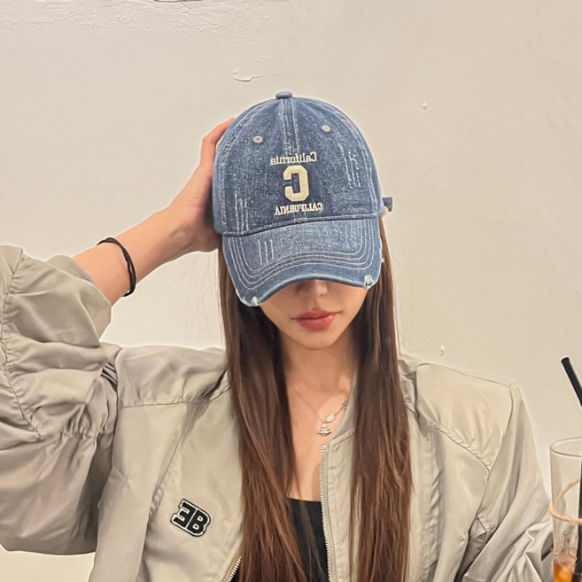 앤코 캘리포니아 워싱 데님 볼캡 남녀공용