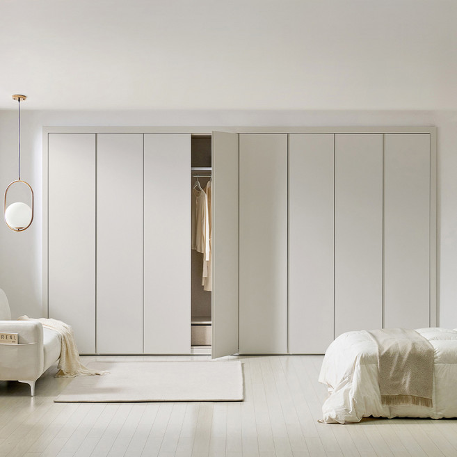 보루네오 히든그루브 여닫이 붙박이장 240~390cm E0등급, 웜베이지, 330cm