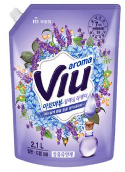 아로마뷰 릴렉싱 라벤더 섬유유연제 리필, 2.1L, 7개