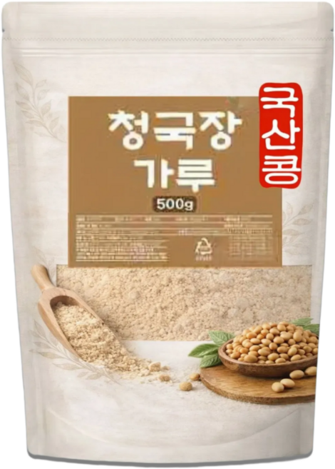 국산콩 청국장가루 100% 냄새안나는 국산 발효 청국장 분말, 1개, 500g