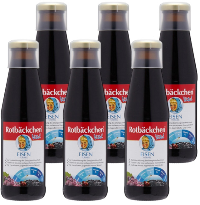 로트벡쉔 바이탈 아이젠 철분 드링크, 6개, 450ml