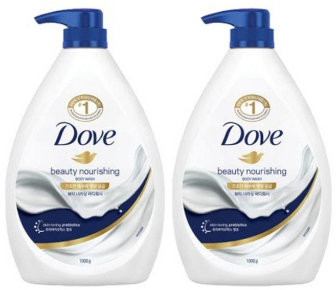 도브 뷰티 너리싱 바디워시 1kg 2개 (청소포1팩 발송)