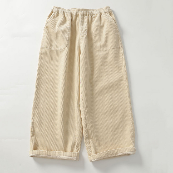 하마마스 골덴바지 9부 코듀로이 밴딩 와이드핏