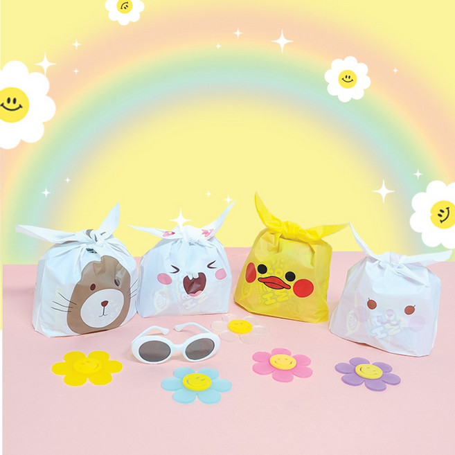 뽀시래기 간식꾸러미 개별포장 어린이집 구디백 답례품, 8개, 간식 8종