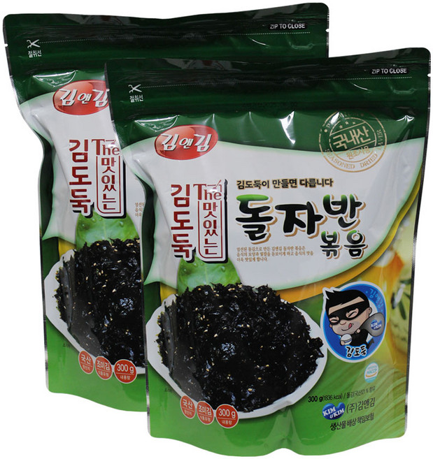 김앤김 김도둑 The 맛있는 돌자반, 300g, 2개