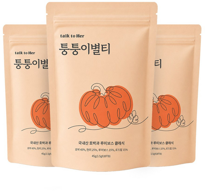 톡투허 퉁퉁이별티, 1.5g, 30개입, 3개