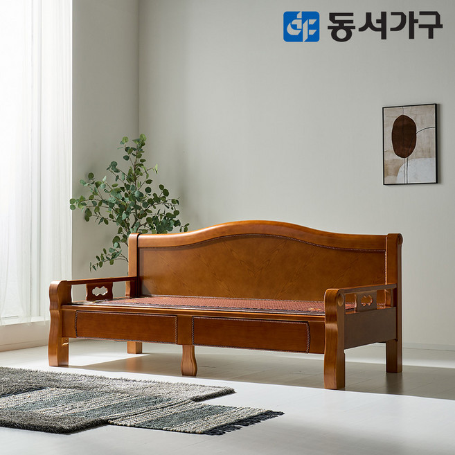 동서가구 LT리빙 편백나무 수납형 세라믹 온돌소파 DF644297, 엔틱