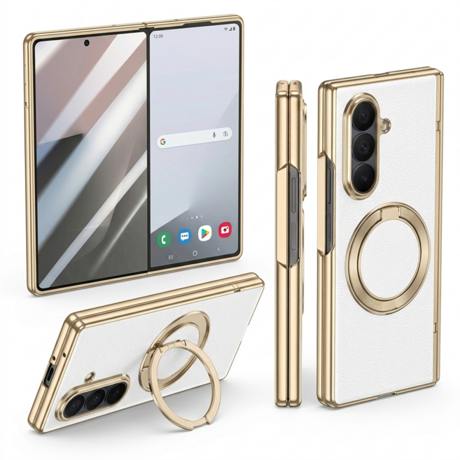 ELVO 갤럭시 폴드7 힌지보호 거치대 프라이버시 강화유리필름 맥세이프 거치대 케이스