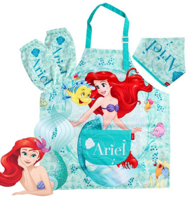 더해피 인어공주 앞치마 디즈니 공주 세트