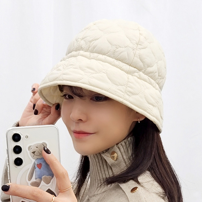 패딩 벙거지 버킷햇 누빔 가을 겨울 모자