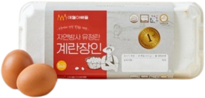 애월아빠들 무항생제 인증 자연방사 유정 장인계란 500g, 1개, 10구