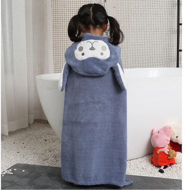 優選 兒童連帽斗篷吸水可穿浴巾嬰幼兒斗篷 副廠商品