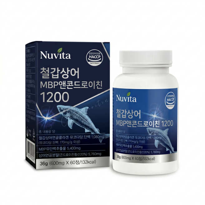 뉴비타 MBP 앤 콘드로이친 1200 [15개구매시 포사인 콘드로이친 1200 돼지연골 유래 사은품 증정], 1박스, 60정