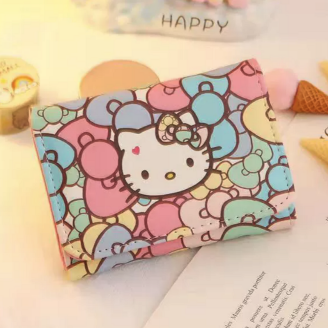 [슈퍼해피] 산리오 헬로키티 캐릭터 미니 귀여운 반지갑 학생 선물용 캐릭터 지갑