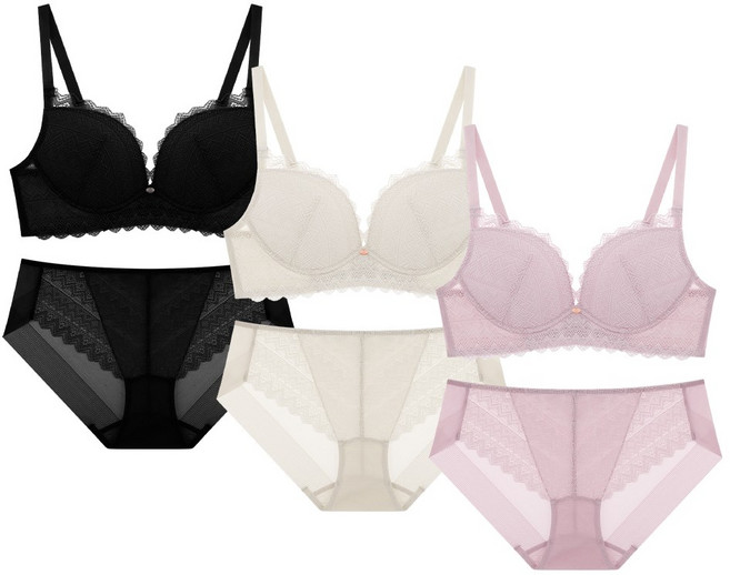 [Wonderbra] 로맨틱 레이스 노와이어 브라팬티 6종세트 택 1