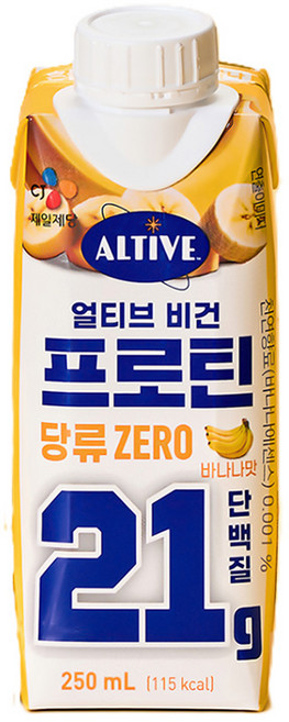 얼티브 비건 프로틴 당류제로 단백질21g 바나나맛 250ml
