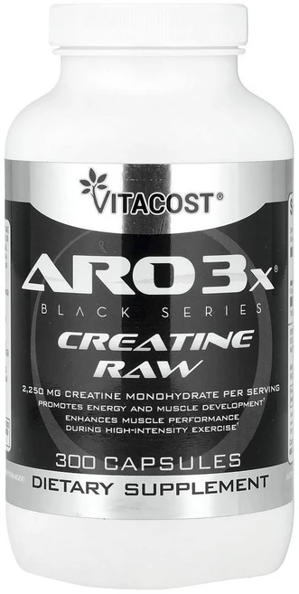 비타코스트 블랙 시리즈 ARO3x 크레아틴 로우 Vitacost Black Series ARO3x® Creatine Raw 300정, 1개 - 쿠팡