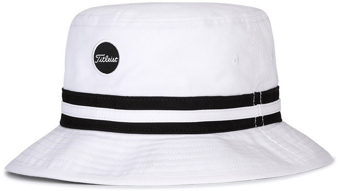 타이틀리스트 몬탁 버킷 골프 모자 TH22FMTB, 화이트/블랙