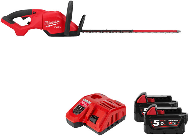 밀워키 M18 FHET60G2-502 FUEL 630mm (24) 전정기 5Ah 배터리 2개 충전기 세트