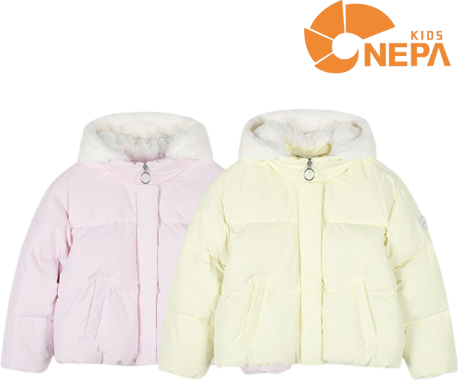 백화점발송 네파키즈 여아 코지 크롭 덕다운 자켓