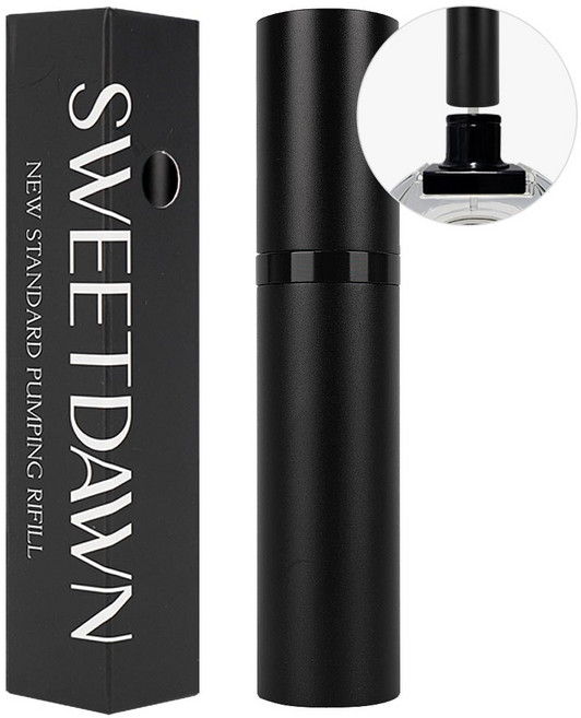스윗던 뉴 스탠다드 펌핑식 충전 향수공병 5ml, 1개, 블랙