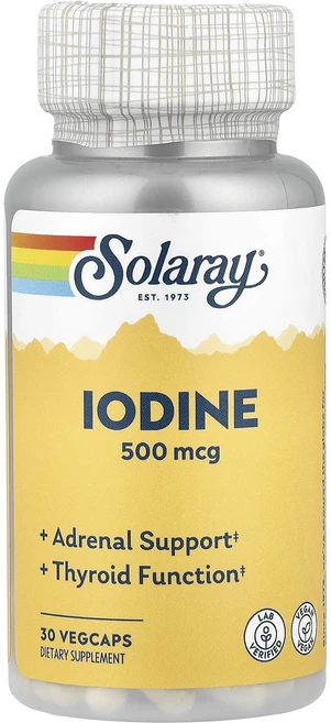 쏠라레이 요오드화 칼륨 추출 요오드 500mcg 베지캡슐 30정, 3병, 3개 - 쿠팡