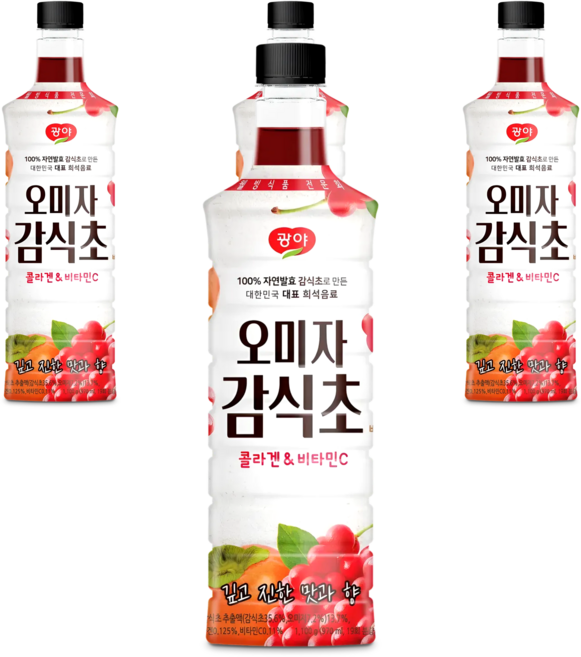 광야식품 오미자 감식초 베이스 970ml, 4개