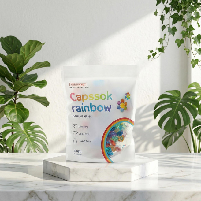 캡쏙 레인보우 캡슐세제 7in1 초고농축 세탁세제 대용량