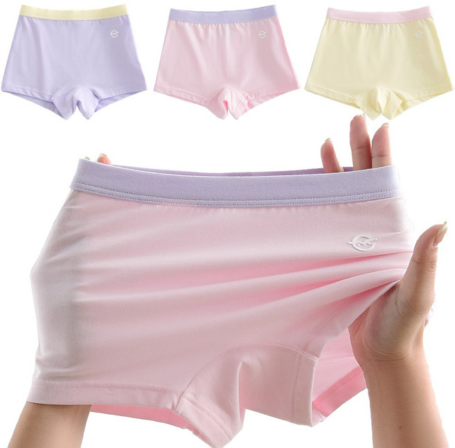 아이가 편안한 고급원단 남아 여아 면스판 드로즈팬티 3종