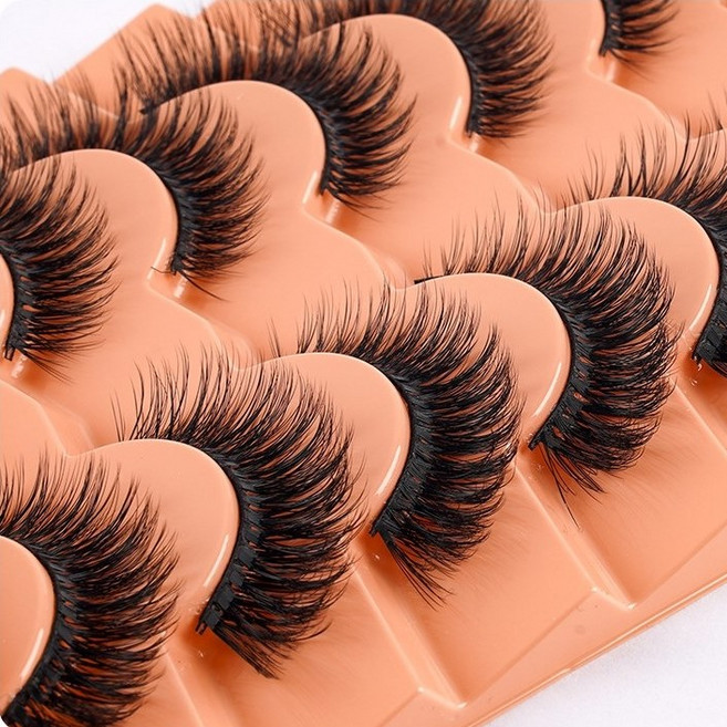 오렌지 언발란스 C컬 무대용 공연용 인조 속눈썹 7쌍 14mm (0519), 1개