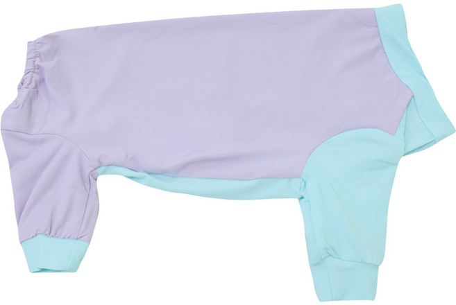 강아지옷 여름 안티버그 배색 쿨 올인원(암컷용)중형견 대형견, 퍼플(암컷용), 1개