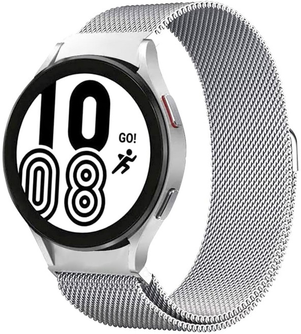 아이몰 갤럭시워치 밀레니즈 루프 메탈 마그네틱 밴드 스트랩, 실버, 1개