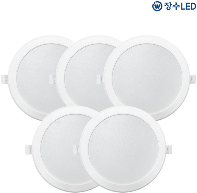 장수 LED 다운라이트 6인치 20W 주광색 전구색, 5개