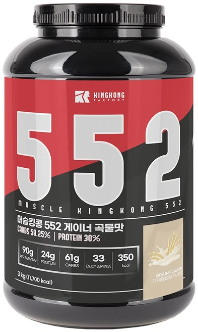 머슬킹콩 552 게이너 곡물맛 3kg, 1개 - 쿠팡