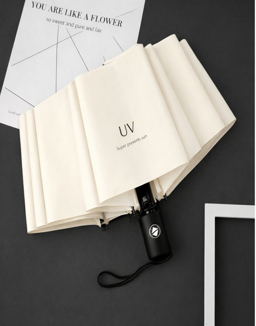 [1+1] 바른일상 3단 자동 우산 UV차단 암막 양산 겸용 튼튼한 방풍 우양산