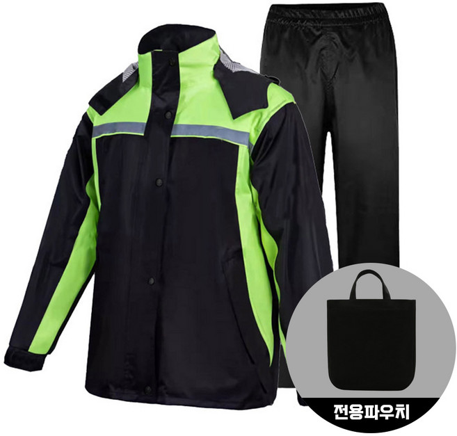 루본 완벽방수 오토바이 비옷 라이더 레인수트 상하의 세트 배달우의 우비