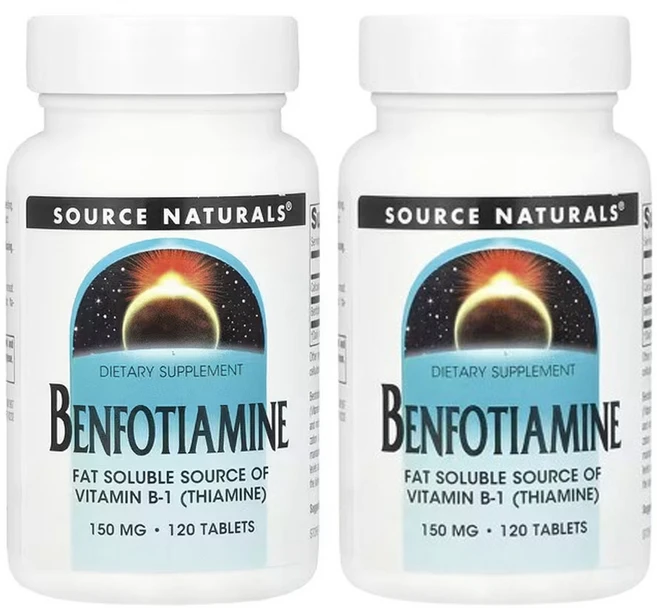 Source Naturals 소스내추럴스 벤포티아민 150mg 테블릿, 2개, 120정 - 쿠팡