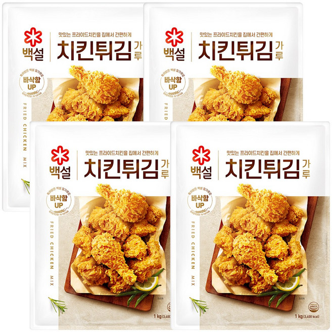 백설 치킨튀김가루, 1kg, 4개