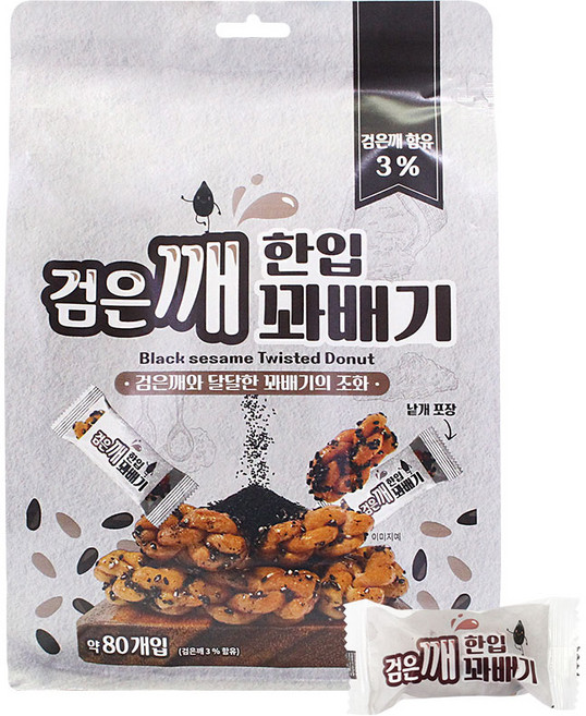 한입 검은깨 꽈배기, 1개, 520g