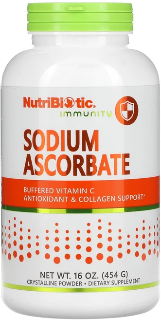 NutriBiotic Immunity 아스코르브산 나트륨 결정질 분말 454g(16oz), 454g, 1개 - 쿠팡