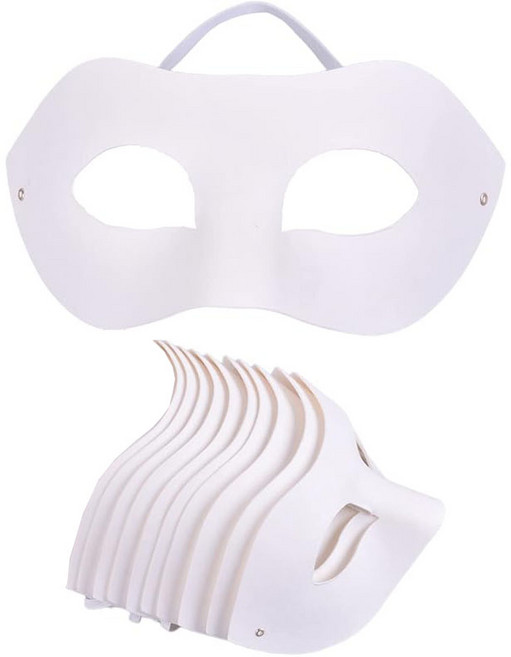 파티공구 만들기 가면 반가면, 10개, 반쪽 얼굴