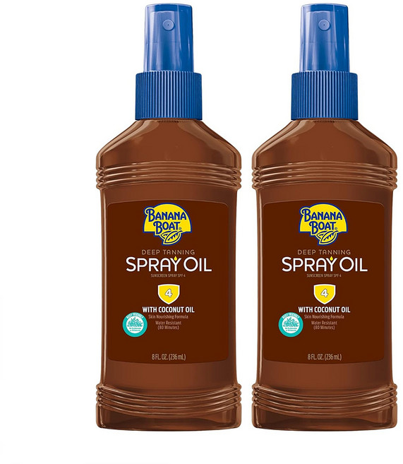 Banana Boat 바나나 보트 딥 태닝 오일 스프레이 SPF4 237ml x2
