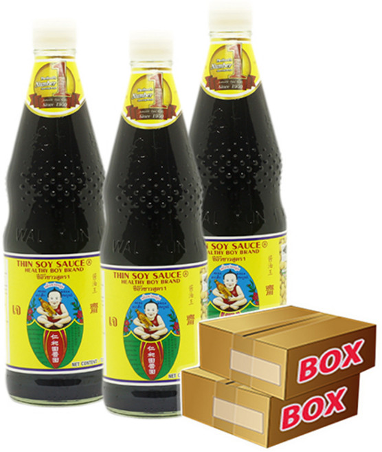 태국소스 씨유카오 간장 블랙 씬소이소스 박스 700GX12EA, 700ml, 12개